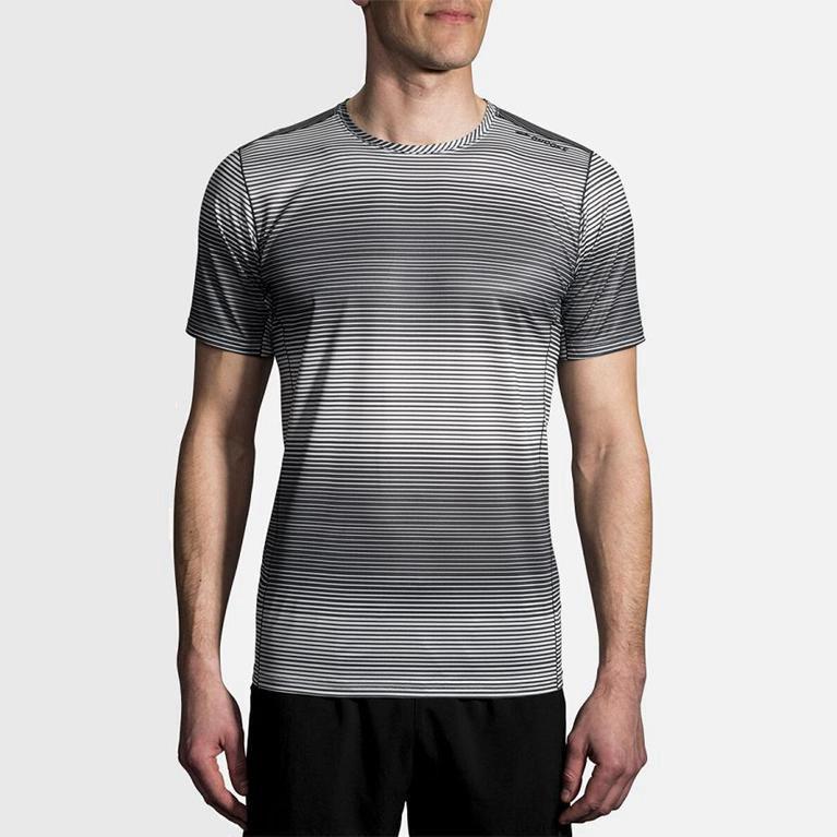 Brooks Ghost Mens Short Sleeve Running Shirt - Grey - Philippines (321985IWG)